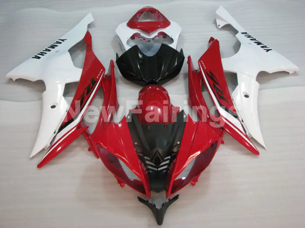 Red and White Black Factory Style - YZF-R6 08-16 Fairing Kit Vehicles & Parts > Vehicle Parts & Accessories > Motor