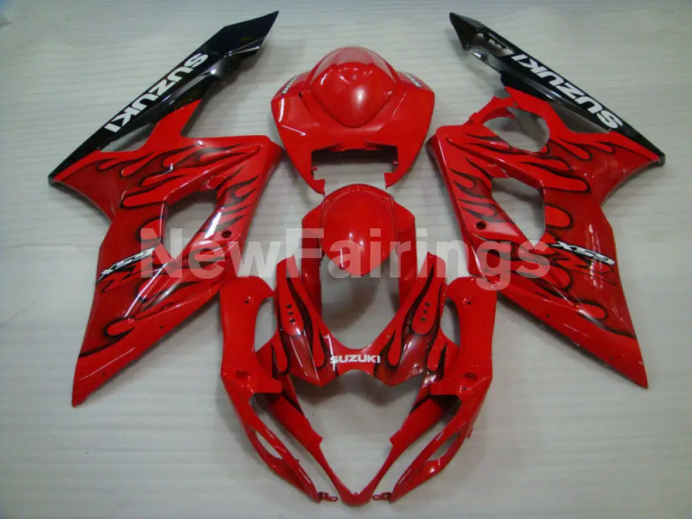 Red and Black Flame - GSX-R1000 05-06 Fairing Kit
