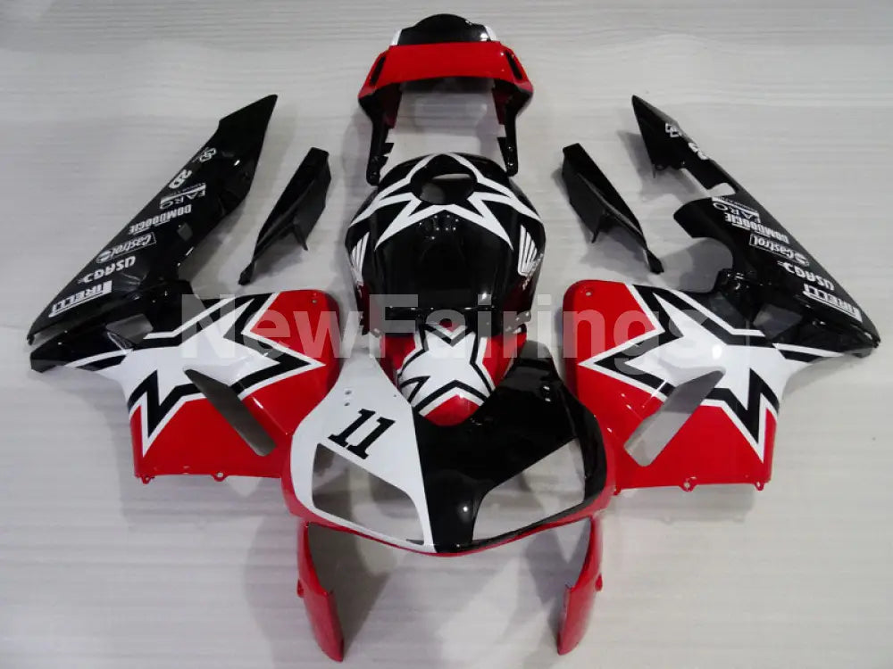 Red and Black Star - CBR600RR 03-04 Fairing Kit - Vehicles &