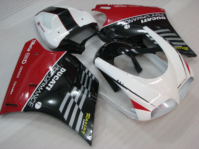 Red and Black White Performance - Ducati 748/916/996/998 96-02 Fairing Kit (Single Passenger Seat)