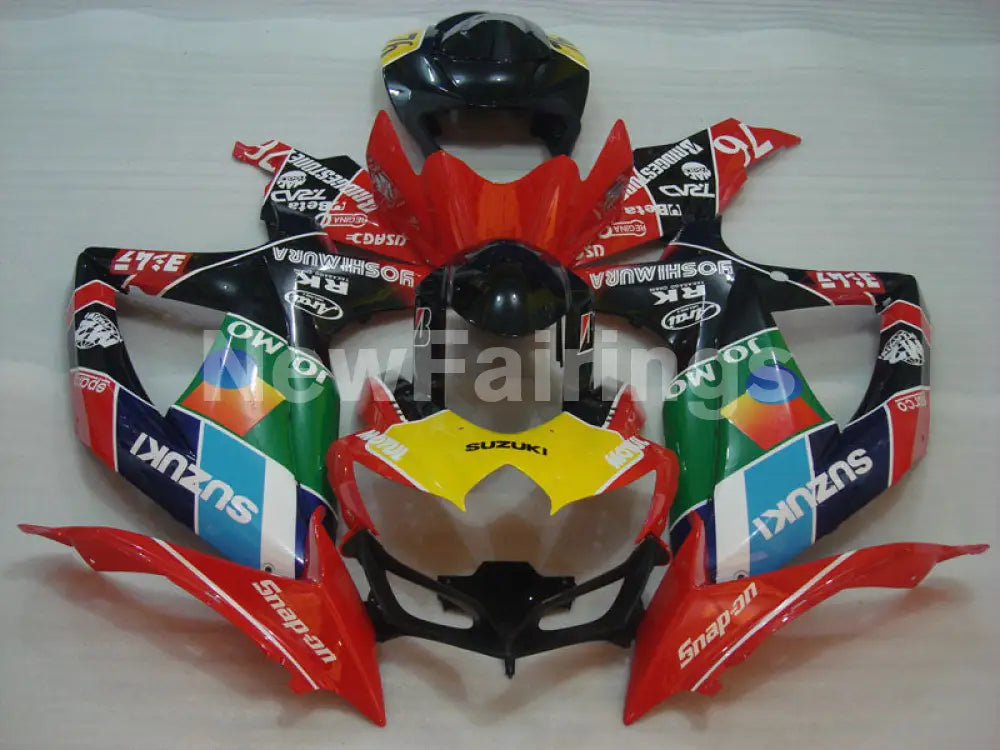 Red and Black Yellow Yoshimura - GSX-R600 08-10 Fairing Kit