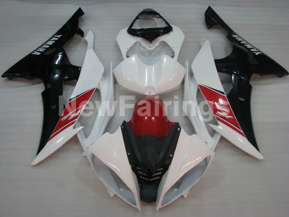 Red White and Black Factory Style - YZF-R6 08-16 Fairing Kit Vehicles & Parts > Vehicle Parts & Accessories > Motor
