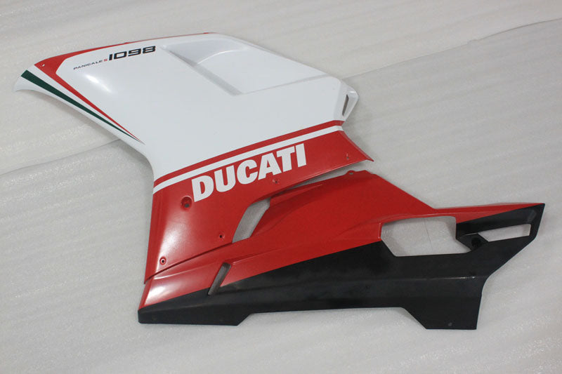 Red and White Black Factory Style - Ducati 1098 07-11 Fairing Kit