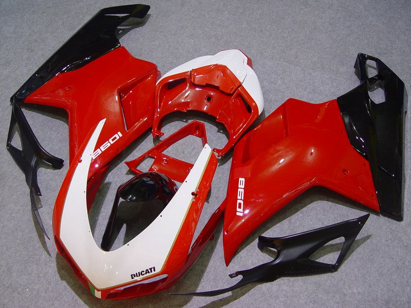 Red White and Black Factory Style - Ducati 1098 07-11 Fairing Kit