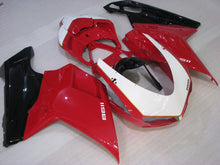 Load image into Gallery viewer, Red and White Black Factory Style - Ducati 1198 07-11 Fairing Kit