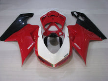Load image into Gallery viewer, Red and White Black Factory Style - Ducati 1198 07-11 Fairing Kit
