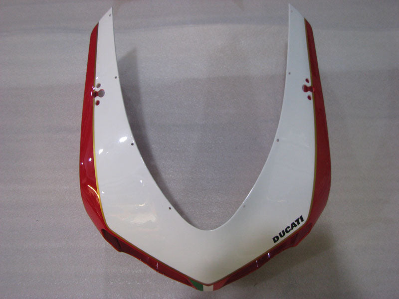 Red and White Black Factory Style - Ducati 1198 07-11 Fairing Kit