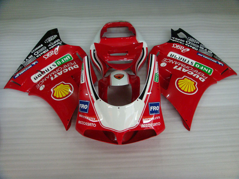 Red and White Black Performance - Ducati 748/916/996/998 96-02 Fairing Kit