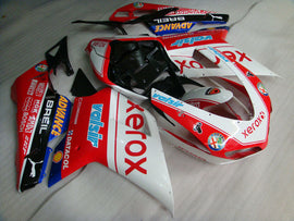 Red and White Black Xerox - Ducati 1098 07-11 Fairing Kit