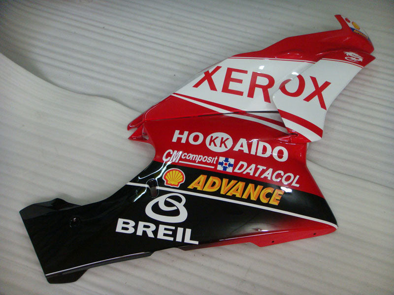 Red and White Black Xerox - Ducati 749/999 03-04 Fairing Kit (Single Passenger Seat)