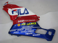 Load image into Gallery viewer, Red and White Blue FILA - Ducati 749/999 03-04 Fairing Kit (Single Passenger Seat)