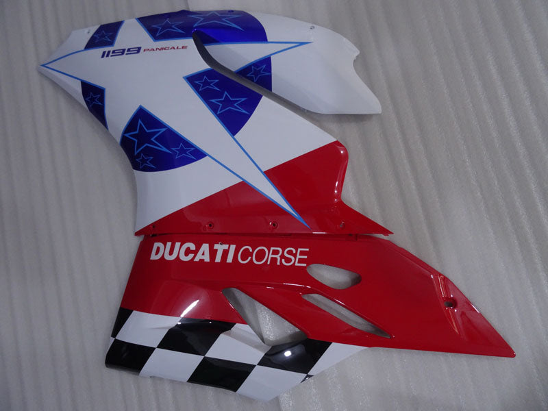 Red and White Blue Star - Ducati 1199 Panigale 12-14 Fairing Kit