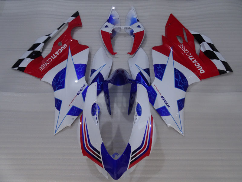 Red and White Blue Star - Ducati 1199 Panigale 12-14 Fairing Kit