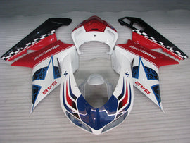Red and White Blue Star - Ducati 848 07-11 Fairing Kit