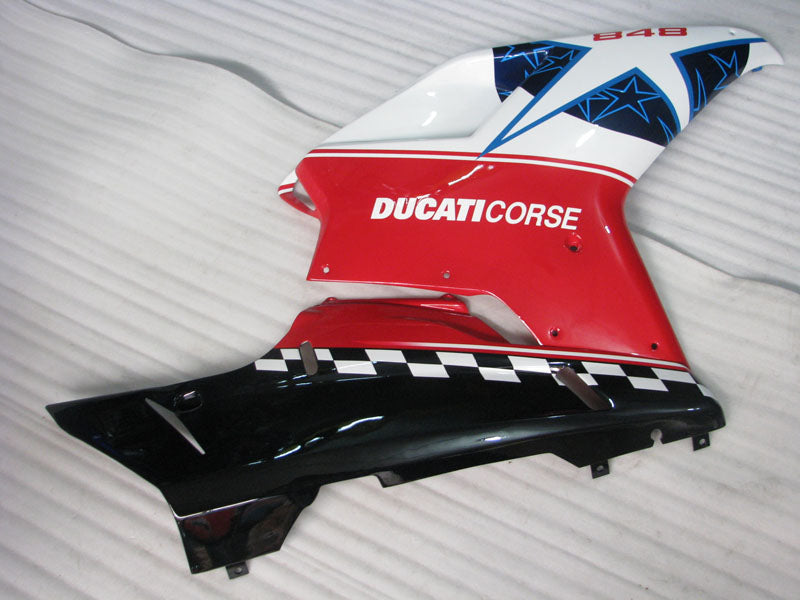 Red and White Blue Star - Ducati 848 07-11 Fairing Kit