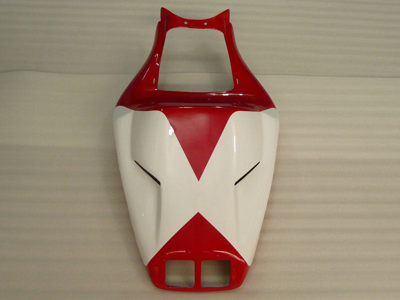 Red and White No decals - Ducati 748/916/996/998 96-02 Fairing Kit (Single Passenger Seat)
