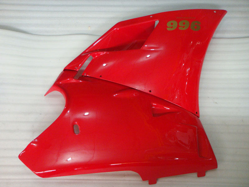 Red and White Factory Style - Ducati 996 96-02 Fairing Kit (Single Passenger Seat)