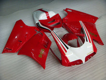 Load image into Gallery viewer, Red and White Factory Style - Ducati 996 96-02 Fairing Kit (Single Passenger Seat)