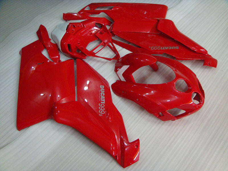 Red and White Factory Style - Ducati 999 05-06 Fairing Kit (Single Passenger Seat)