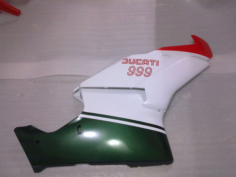 Red and White Green Factory Style - Ducati 999 03-04 Fairing Kit