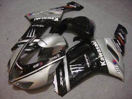 Silver and Black Monster - NINJA ZX-6R 07-08 Fairing Kit