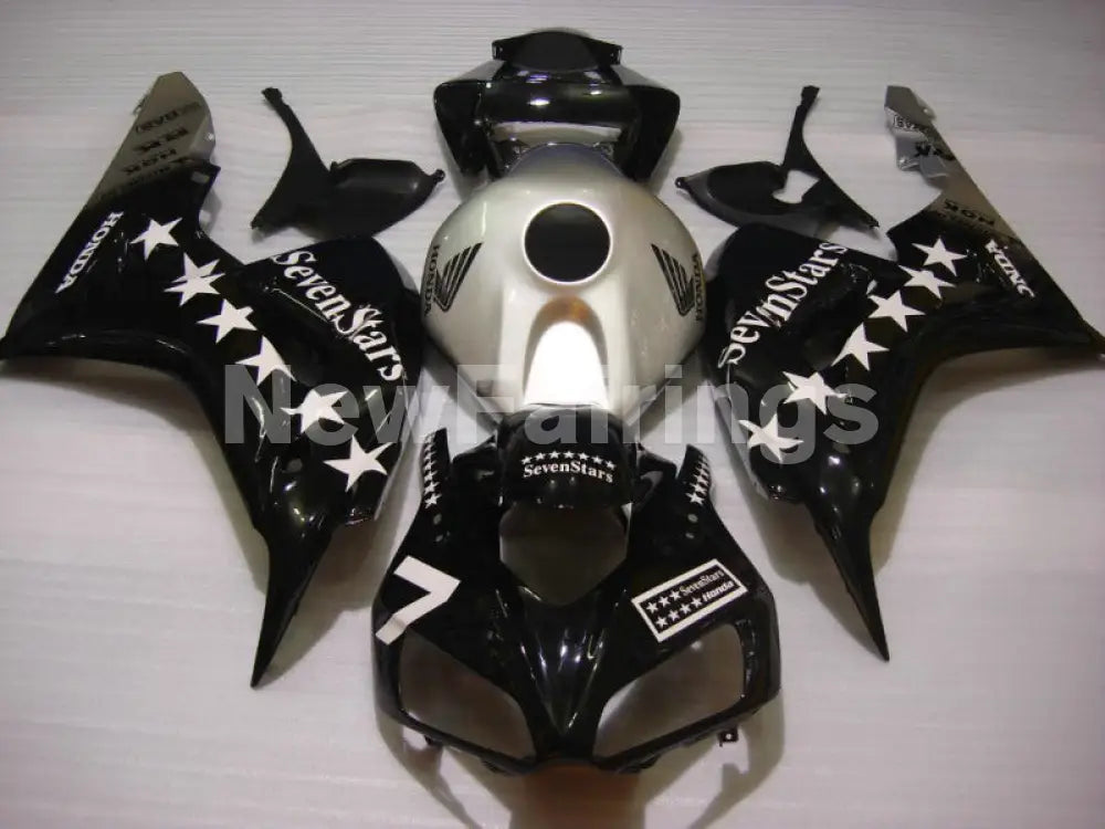 Silver and Black SevenStars - CBR1000RR 06-07 Fairing Kit