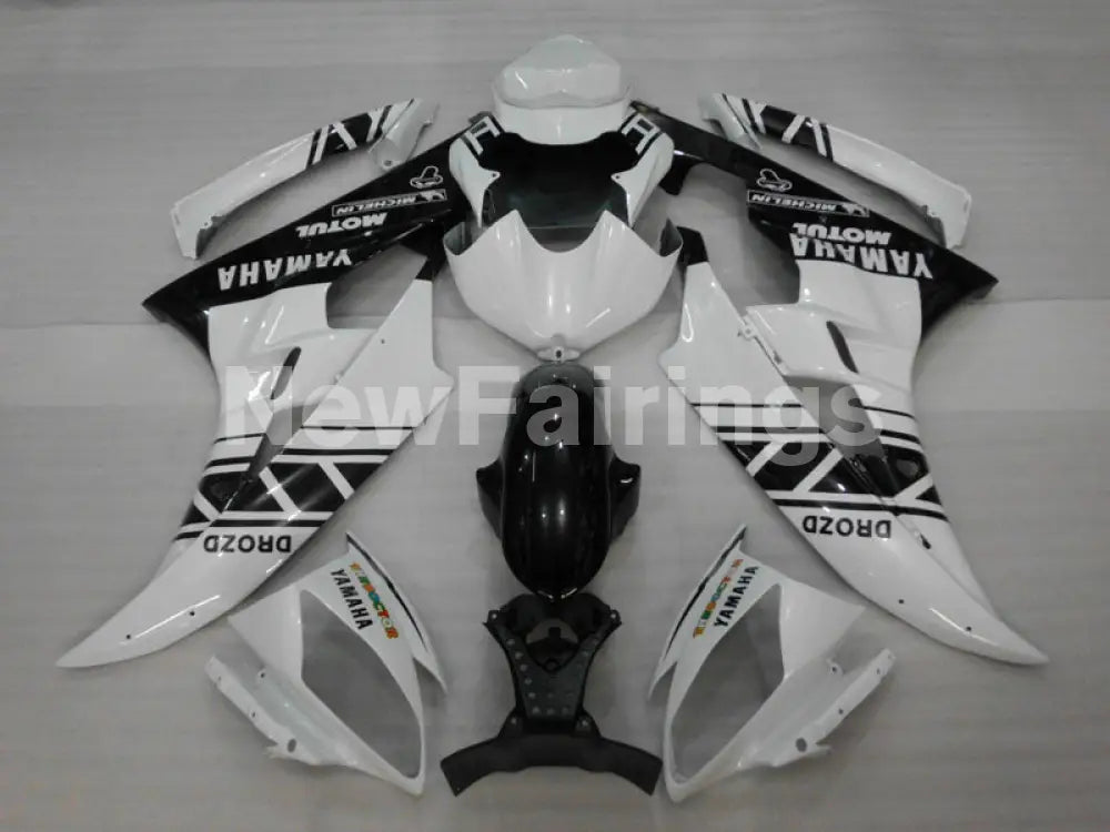 White and Black Factory Style - YZF-R6 06-07 Fairing Kit Vehicles & Parts > Vehicle Parts & Accessories > Motor Vehicle