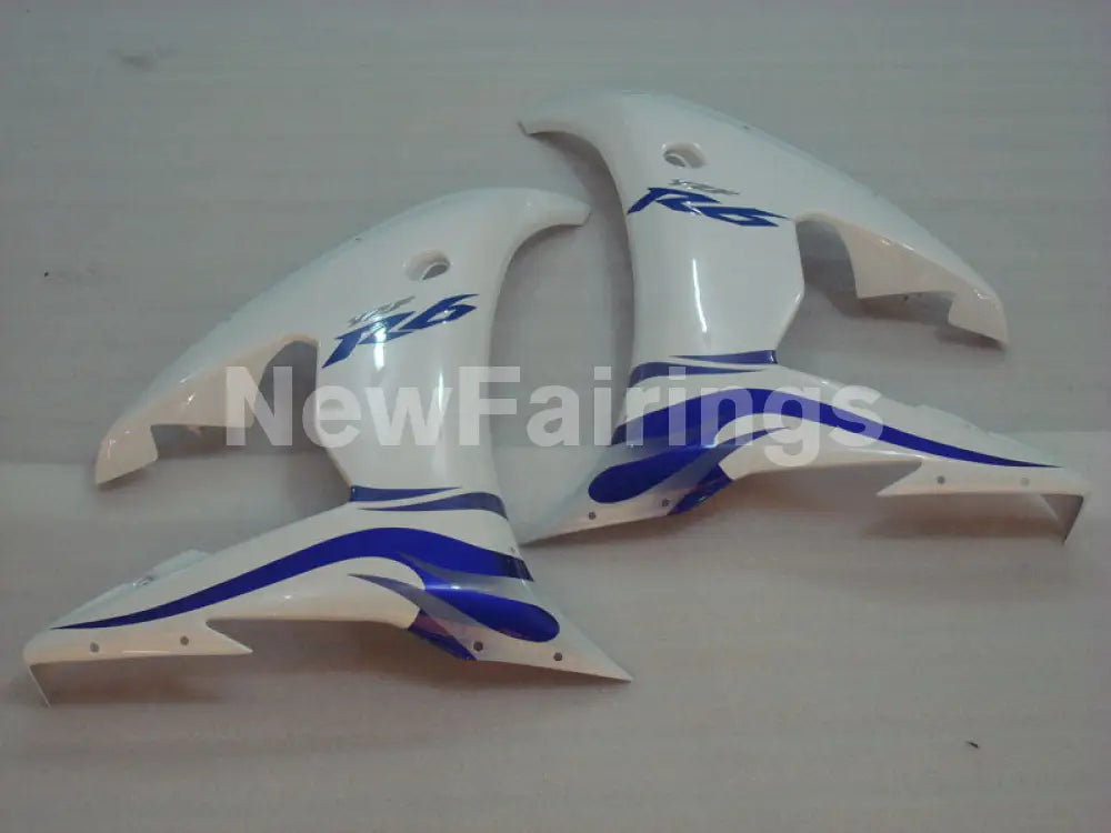 White and Blue Factory Style - YZF-R6 03-04 Fairing Kit Vehicles & Parts > Vehicle Parts & Accessories > Motor Vehicle