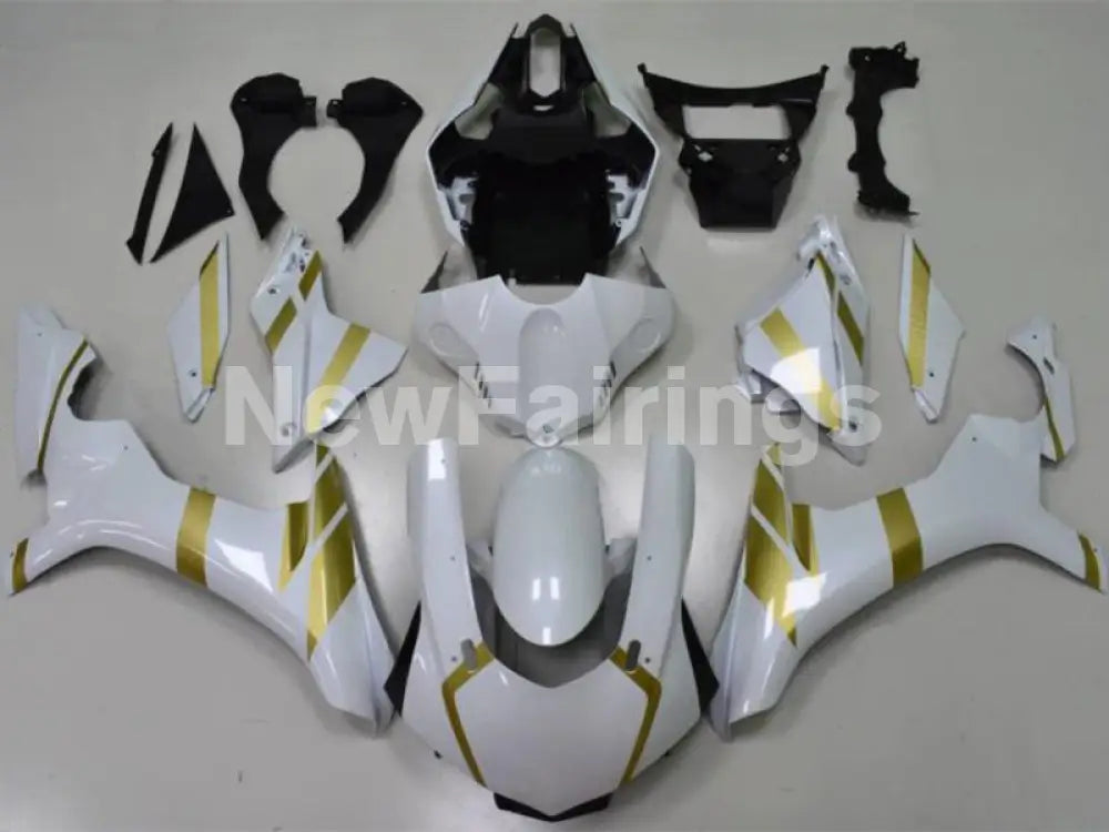 White and Golden Factory Style - YZF-R1 15-19 Fairing Kit Vehicles & Parts > Vehicle Parts & Accessories > Motor
