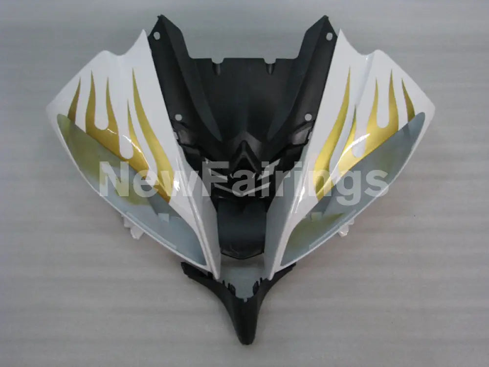 White and Golden Flame - YZF-R6 08-16 Fairing Kit Vehicles & Parts > Vehicle Parts & Accessories > Motor Vehicle Parts