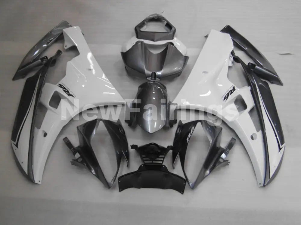 White and Grey Factory Style - YZF-R6 06-07 Fairing Kit Vehicles & Parts > Vehicle Parts & Accessories > Motor Vehicle