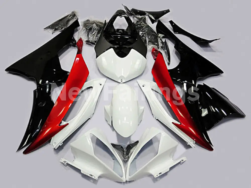 White and Red Black No decals - YZF-R6 08-16 Fairing Kit Vehicles & Parts > Vehicle Parts & Accessories > Motor Vehicle