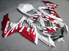 Load image into Gallery viewer, White and Red Flame - GSX-R600 08-10 Fairing Kit