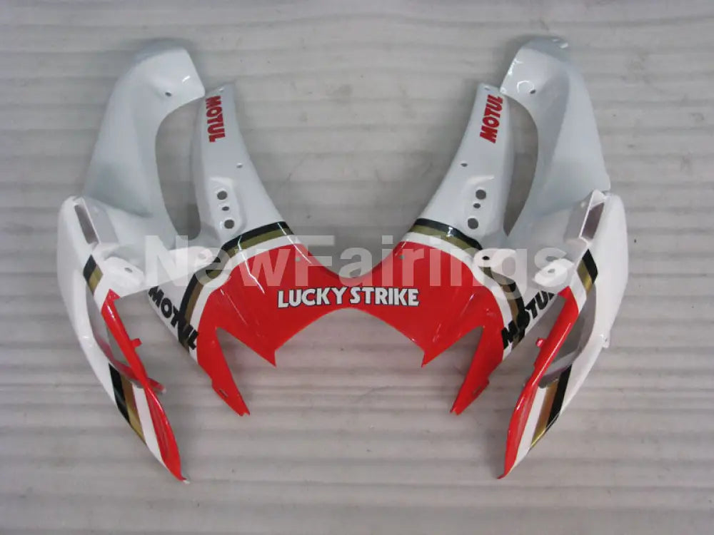 White and Red Lucky Strike - GSX-R600 06-07 Fairing Kit