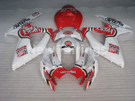 White and Red Lucky Strike - GSX-R600 06-07 Fairing Kit