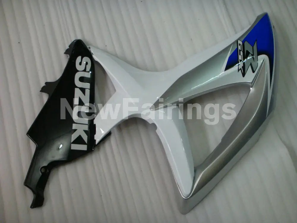 White and Silver Blue Factory Style - GSX-R600 08-10 Fairing Kit
