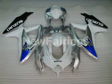 Load image into Gallery viewer, White and Silver Blue Factory Style - GSX-R600 08-10 Fairing Kit