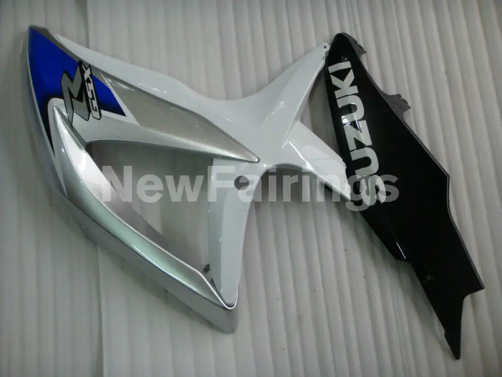White and Silver Blue Factory Style - GSX-R600 08-10 Fairing Kit