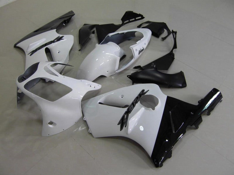 White and Black Factory Style - NINJA ZX-12R 00-01 Fairing Kit
