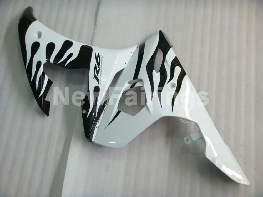 White and Black Flame - YZF-R6 03-04 Fairing Kit Vehicles & Parts > Vehicle Parts & Accessories > Motor Vehicle Parts >