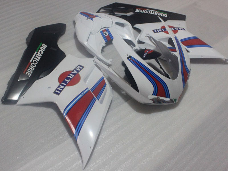 White and Black MARTINI - Ducati 848/1098/1198 07-11 Fairing Kit