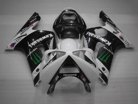 White and Black Monster - NINJA ZX-6R 03-04 Fairing Kit