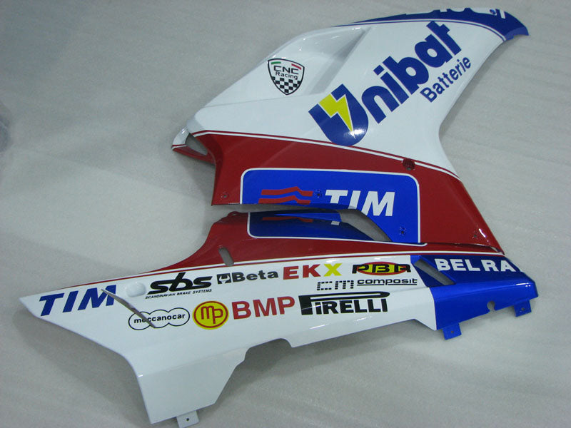 White and Blue Red TIM - Ducati 848/1098/1198 07-11 Fairing Kit