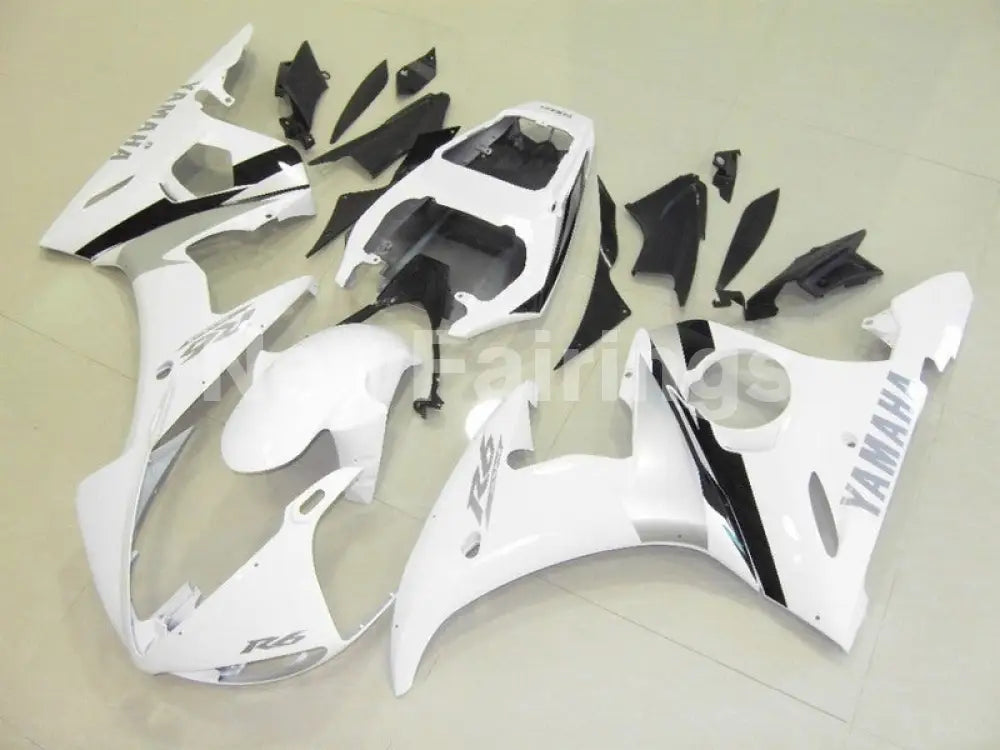 White Factory Style - YZF-R6 03-04 Fairing Kit Vehicles & Parts > Vehicle Parts & Accessories > Motor Vehicle Parts >