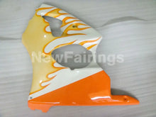 Charger l&#39;image dans la galerie, White and Orange Flame NINJA ZX 6R 00 02 Fairing Kit