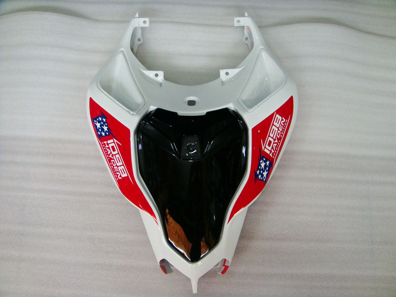 White and Red Black Star - Ducati 848/1098/1198 07-11 Fairing Kit