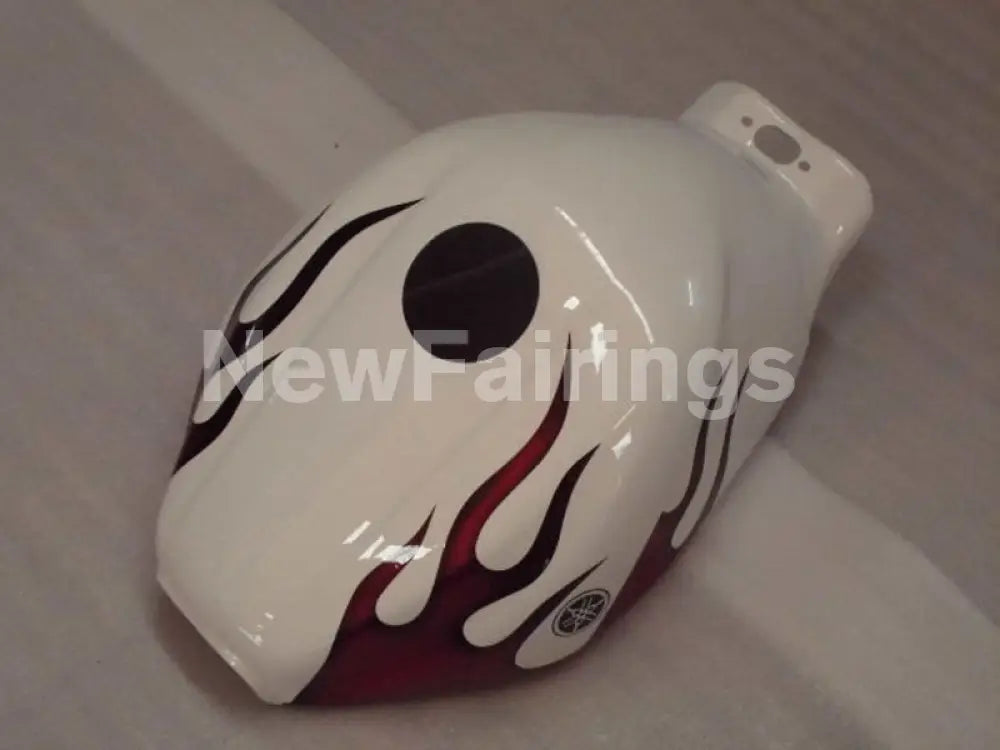 White and Red Flame - YZF600R Thundercat 96-07 Fairing Kit Vehicles & Parts > Vehicle Parts & Accessories > Motor