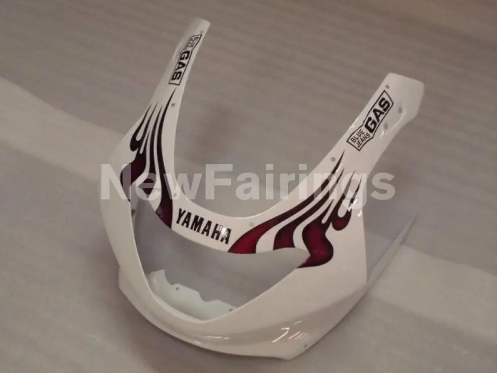 White and Red Flame - YZF600R Thundercat 96-07 Fairing Kit Vehicles & Parts > Vehicle Parts & Accessories > Motor