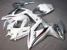 Charger l'image dans la galerie, White and Silver Factory Style - GSX-R600 08-10 Fairing Kit