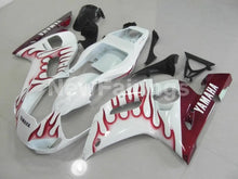 Charger l'image dans la galerie, White and Wine Red Flame - YZF-R6 98-02 Fairing Kit Vehicles &amp; Parts > Vehicle Parts &amp; Accessories > Motor Vehicle